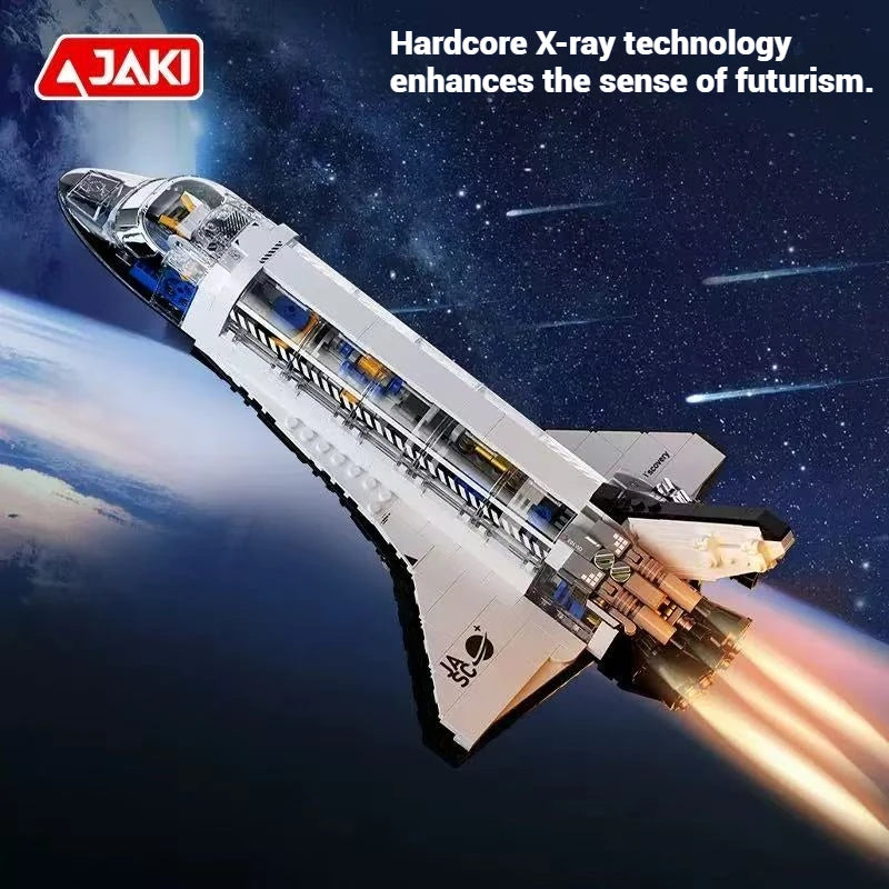JAKI Space Exploration Series Building Blocks Toys Set, Super Rocket Spaceplane Model Assembly Toy, Children's Birthday Gift